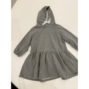 Il Gufo - Grey Hooded Sweatshirt Dress - 3A